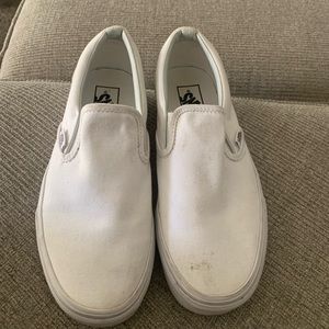 White Slip on Vans